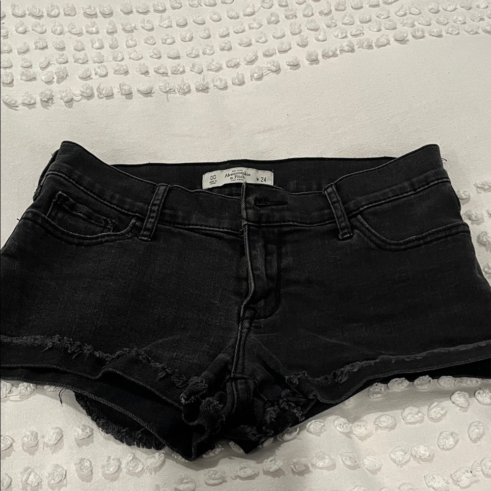 Abercrombie & Fitch Black Denim Shorts